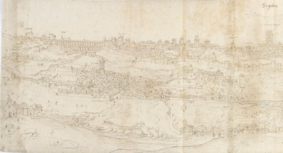Panoramautsikt over Segovia fra øst, c1560-1570 av Anthonis van den Wyngaerde