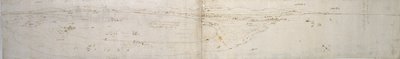 Skisse av lagunen i Valencia, la Albufera og tilstøtende kyst og landsbygd, c1560-tallet av Anthonis van den Wyngaerde