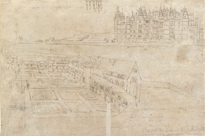 River Front of Richmond Palace and Privy Gardens, c1550s av Anthonis van den Wyngaerde