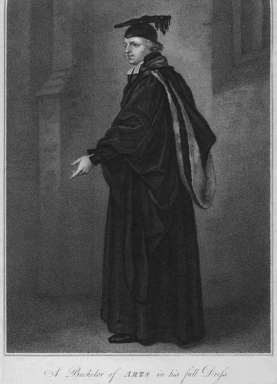 En Bachelor of Arts i sin fulle kjole, 1796. av Anthony Cardon