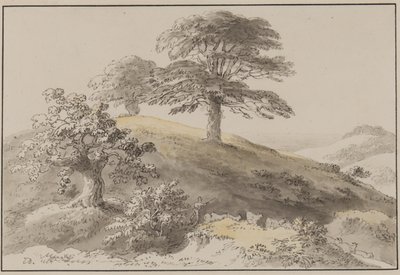 Sussex: Near St Marthas, Albury (penn, pensel, blekk og wc på papir) av Anthony Devis