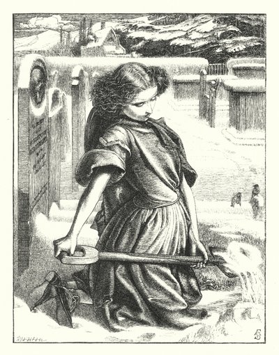 Den lille sørgende (gravering) av Anthony Frederick Augustus (after) Sandys