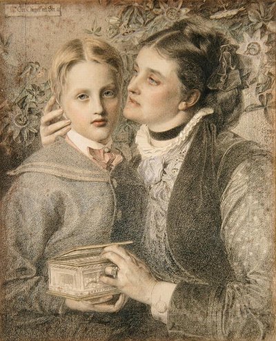 Fru Tom Chappell og sønn av Anthony Frederick Augustus Sandys