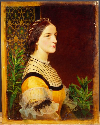 Portrett av en dame, hode og skuldre, 1860 av Anthony Frederick Augustus Sandys