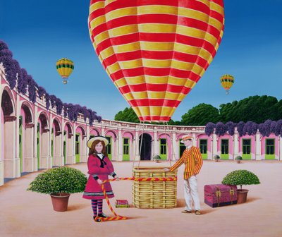The Balloonist, 1986 (akryl om bord) av Anthony Southcombe