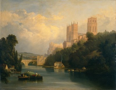 Durham Cathedral (olje på lerret) av Anthony Vandyke Copley (attr. to) Fielding