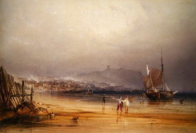 Scarborough (akvarell på papir) av Anthony Vandyke Copley Fielding