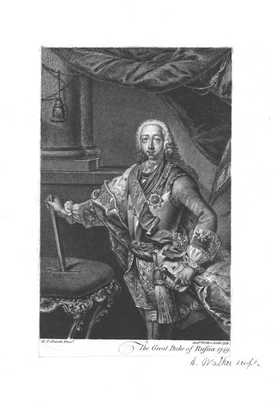 Den store hertugen av Russland, 1749, 1752. av Anthony Walker