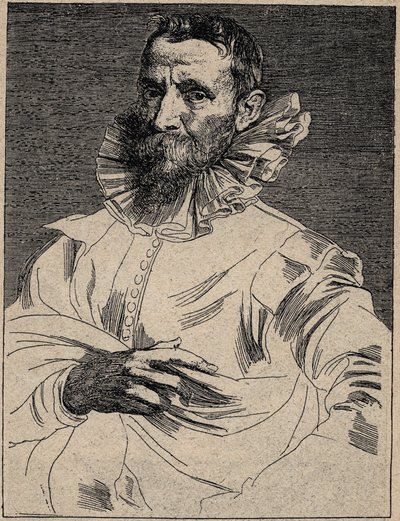 Jan Brueghel den eldre (eller Ain, kjent som Brueghel de Velours) (1568-1625) - Jan Brueghel den eldre - gravering etter Anthony van Dyck av Anthony van (after) Dyck