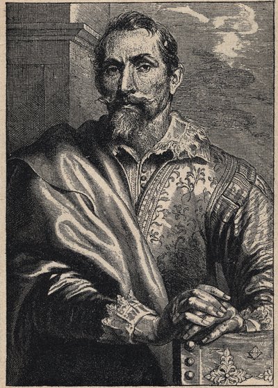 Portrett av Synders (Franciscus Snyders) (Frans Snyders eller Snijders) 1579-1657 av Anthony van Dyck av Anthony van (after) Dyck