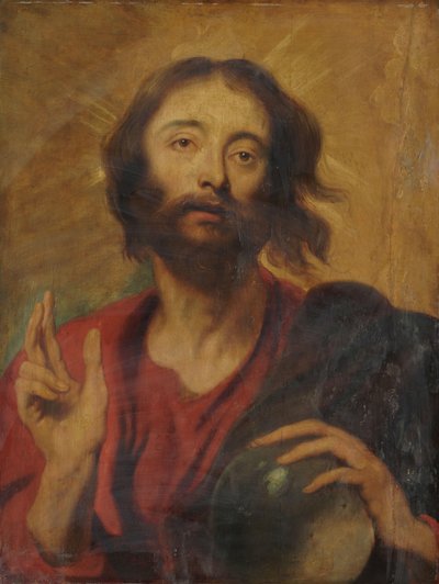 Kristus som verdens frelser av Anthony van Dyck (after)