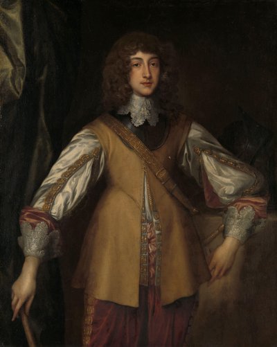 Portrett av Rupert (1619-1682), Prins-Pfalz av Rhinen, i kampdrakt av Anthony van Dyck (copy after)