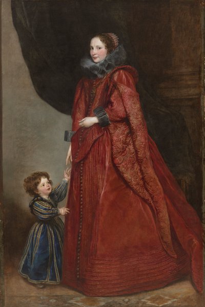 En genovesisk dame med barnet sitt, ca. 1623-1625. av Anthony van Dyck