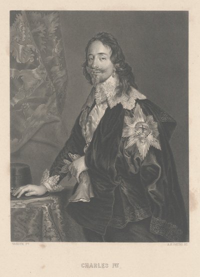 Charles I, gravert av A.H. Payne av Anthony van Dyck