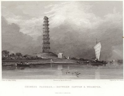 Kinesisk pagode mellom Canton og Whampoa av Anthony van Dyck