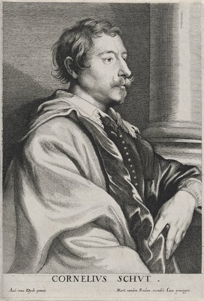 Cornelius Schut, uten dato (radering på lagt papir med gravering) av Anthony van Dyck