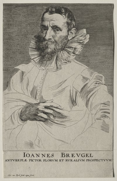 Portrett av Jan Brueghel av Anthony van Dyck