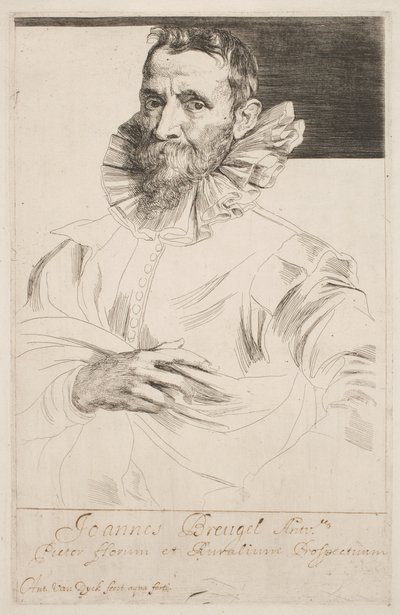 Jan Brueghel, ca. 1632 (radering) av Anthony van Dyck