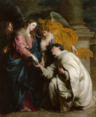 Visjonen til salige Hermann av Steinfeld, kjent som Joseph (1150-1230) - Maleri av Sir Anthonis (Anton eller Antoon) van Dyck (1599-1641), olje på lerret (160x128 cm) av Anthony van Dyck