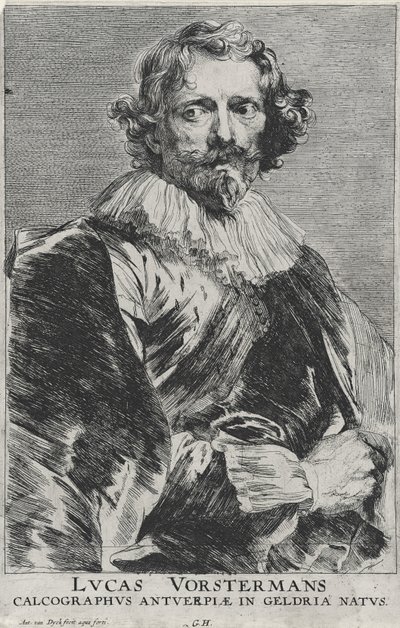Lucas Vosterman, 1628-1632 (etsing på lagt papir med gravering) av Anthony van Dyck