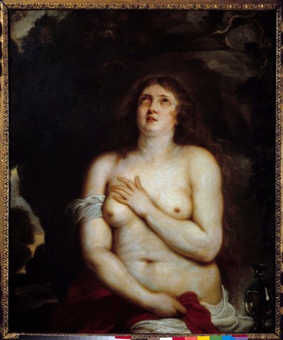 Madeleine. Representasjon av Saint Mary Magdalene i ekstase. Maleri av Anton Van Dyck (1599-1641) av Anthony van Dyck