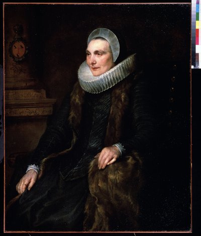 Portrett av Maria Bosschaert (1605-1664) (Portrett av Maria Boschaert). Peinture de Antoine (Anthonis, Anthony, Anton eller Anthony) van Dyck (1599-1641) av Anthony van Dyck