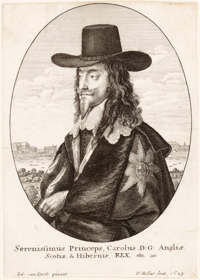 Portrett av Charles I, pub. 1649 av Anthony van Dyck