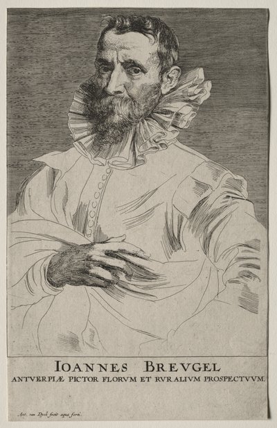 Portrett av Jan Brueghel av Anthony van Dyck