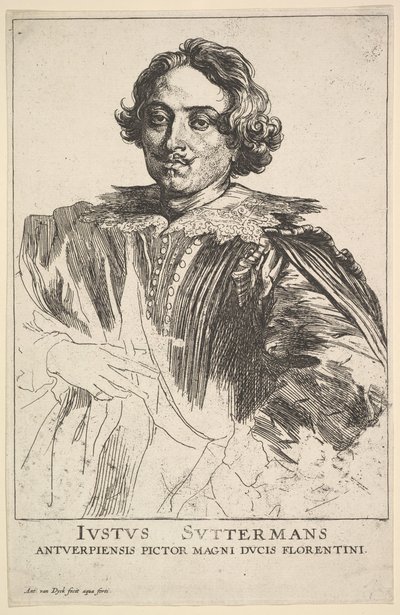 Portrett av Justus Suttermans, 1600-tallet. av Anthony van Dyck