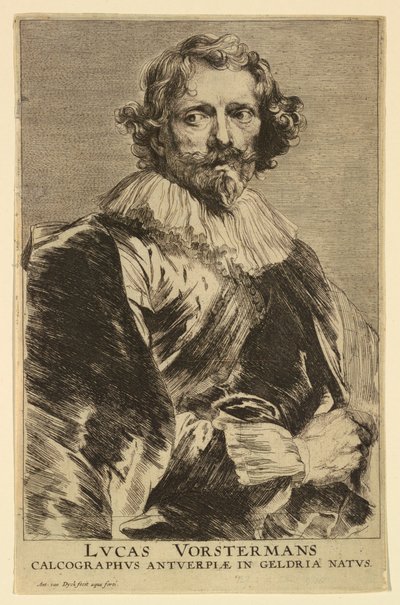 Portrett av Lucas Vorsterman I, fra Icons of Princes of Men av Anthony van Dyck