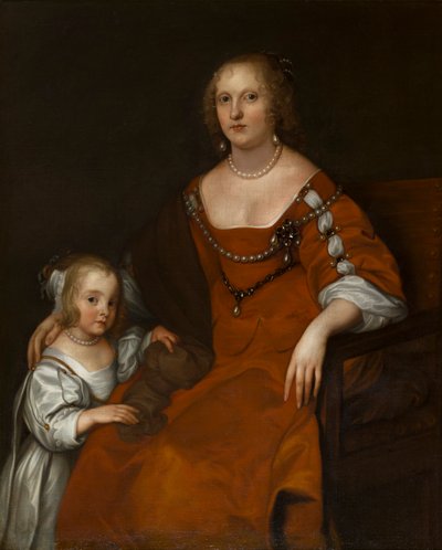 Portrett av Margaret Howard, grevinne av Carlisle (1618-1664) og Lady Diana Russell, som ble Lady Allington (1652-1701), ca. 1654-53 (olje på lerret) av Anthony van Dyck
