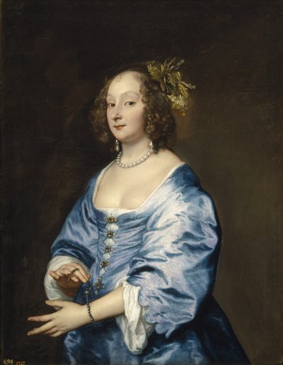 Portrett av Mary née Ruthven, Lady van Dyck av Anthony van Dyck