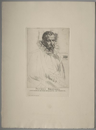 Portrett av Pieter Brueghel av Anthony van Dyck