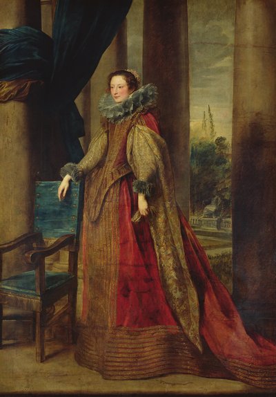 Portrett av en dame, antatt å være markisen Geromina Spinola-Doria de Genes av Anthony van Dyck