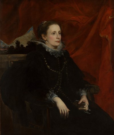 Portrett av en kvinne, kalt Marchesa Durazzo, sannsynligvis ca. 1622-25. av Anthony van Dyck