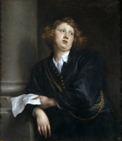Portrett av komponisten og organisten Henricus Liberti 1610-1669 av Anthony van Dyck