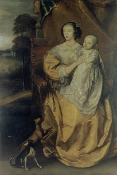 Dronning Henrietta Maria (1609-69) ca. 1640 av Anthony van Dyck
