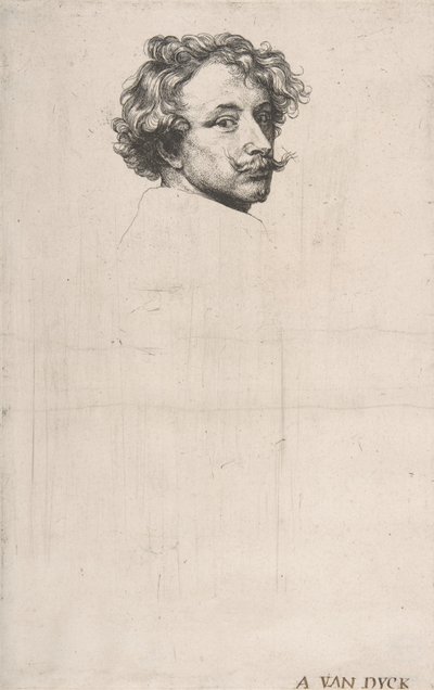 Selvportrett, fra The Iconography, ca. 1640. av Anthony van Dyck