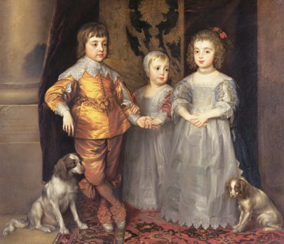 Barna til kong Charles I av England (1600-49) og dronning Henrietta Maria (1609-69), 1637 av Anthony van Dyck