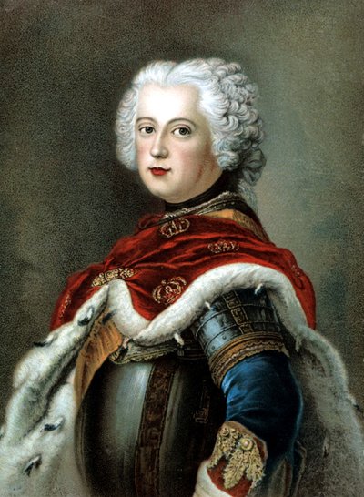 Fredrik II den store, konge av Preussen av Antoine (after) Pesne