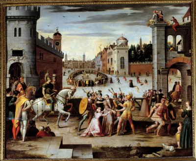 Arrestasjon og tortur av Thomas More (1478-1535) engelsk filosof og kansler. Kong Henry VIII krevde prestene og Thomas More, deretter andre laiker, en ed som anerkjente kongens åndelige overherredømme. More, som nektet å gjøre det, ble fengslet i slepet av Antoine (follower of) Caron