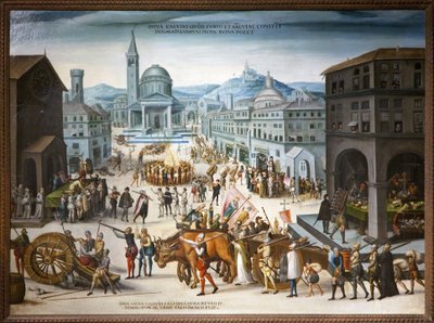 Sac de Lyon av kalvinistene i 1562. Protestantiske ikonoklastiske handlinger mot kulten av religiøse bilder av den katolske kirke. Under den første religionskrigen tok reformer ledet av Baron des Adrets rådhuset og de vitale sentrene i byen Lyon av Antoine (school of) Caron
