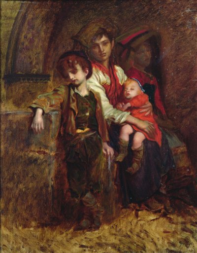En familie av bønder av Antoine Auguste Ernest Herbert or Hebert