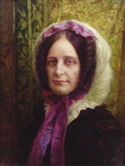 Portrett av baronessen av Villeguy av Antoine Auguste Ernest Herbert or Hebert