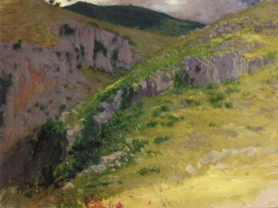 Studie av et fjell av Antoine Auguste Ernest Herbert or Hebert