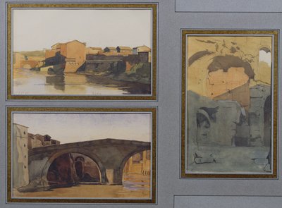 Tiberen, Cloaca Maxima og Ponte Rotto av Antoine Auguste Ernest Herbert or Hebert