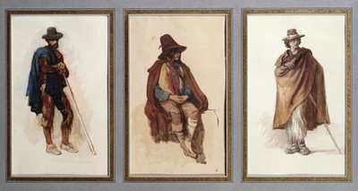 Tre typer Ciociari-gjetere av Antoine Auguste Ernest Herbert or Hebert