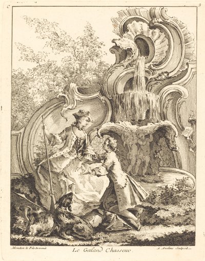 The Galand Chasseur, 1736. av Antoine Aveline