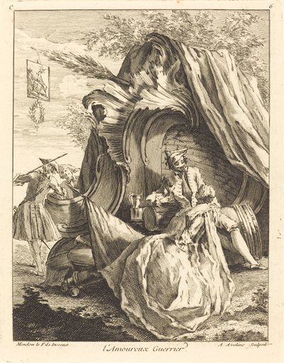 The Warrior Lover, 1736. av Antoine Aveline