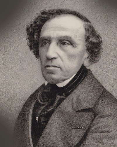Portrett av komponisten Giacomo Meyerbeer 1791-1864, 1860. av Antoine Barbizet